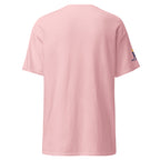 Light Pink | Back view of the Ruach women's faith T-shirt the featuring Messianic Merch sleeve logo blank back.