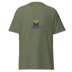 Military Green | Front view of the Yeshua Chainbreaker faith T-shirt with Messianic Merch chest logo.