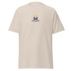 Natural | Front view of the Double-Edged Sword faith T-shirt featuring a Messianic Merch chest logo.