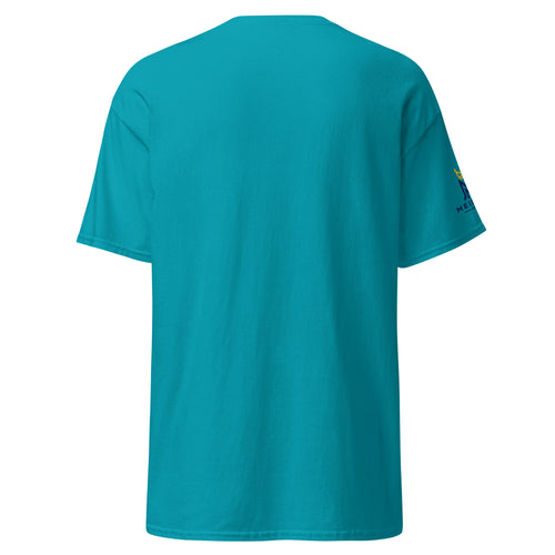 Tropical Blue | Back of Have a Blast Rosh Hashanah Shofar Shirt displaying blank back