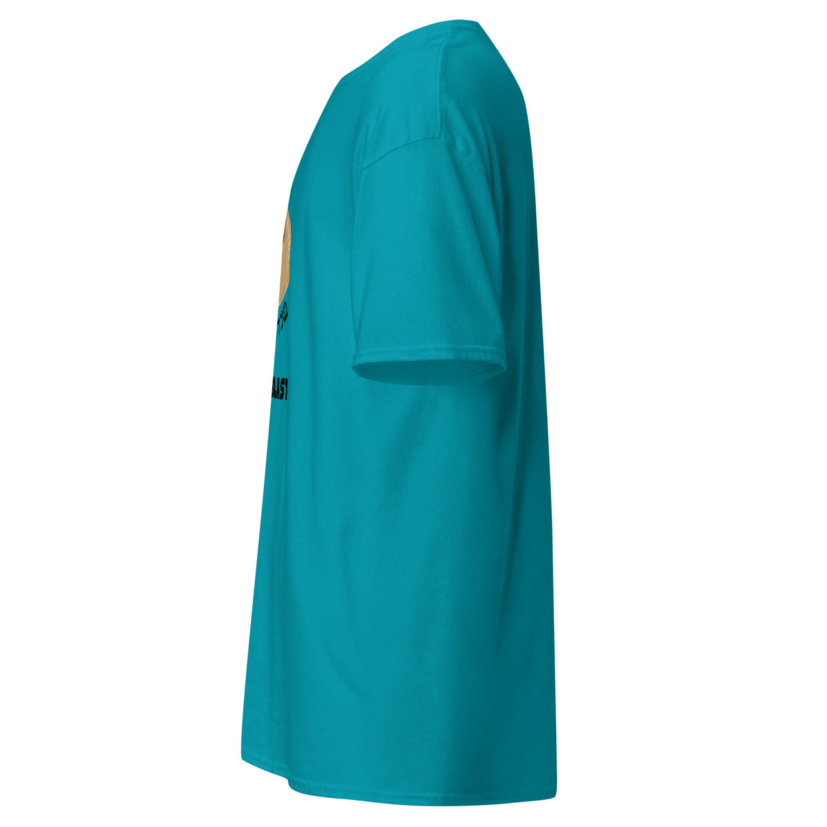 Tropical Blue | Left view of Have a Blast Rosh Hashanah Shofar Shirt showing sleeve