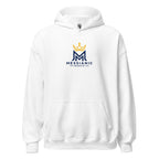 White | Front view of the Ruach Hebrew faith hoodie featuring the Messianic Merch logo.