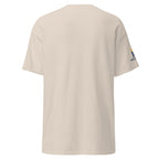 Natural | Back view of the Women's Hineni Hebrew faith T-shirt, inspired by Isaiah 6:8.