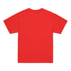 Red | Back of the Lion of Judah boys T-shirt featuring a solid background.