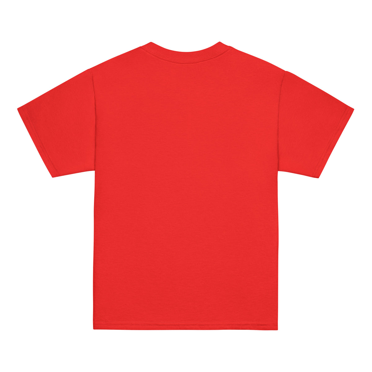 Red | Back of Sweet Like Honey Kids Rosh Hashanah Shirt displaying blank back